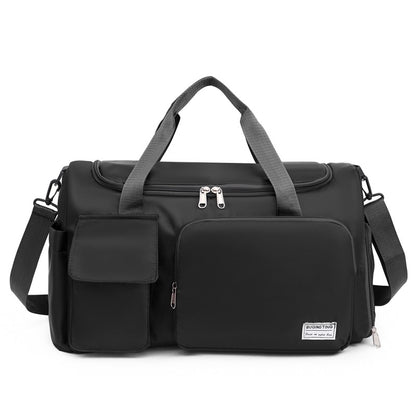 Unisex Large Capacity Travel Luggage Bag, Sports Gym Bag, Perfect for Weekend Overnight Luggage Bag with Shoe Compartment