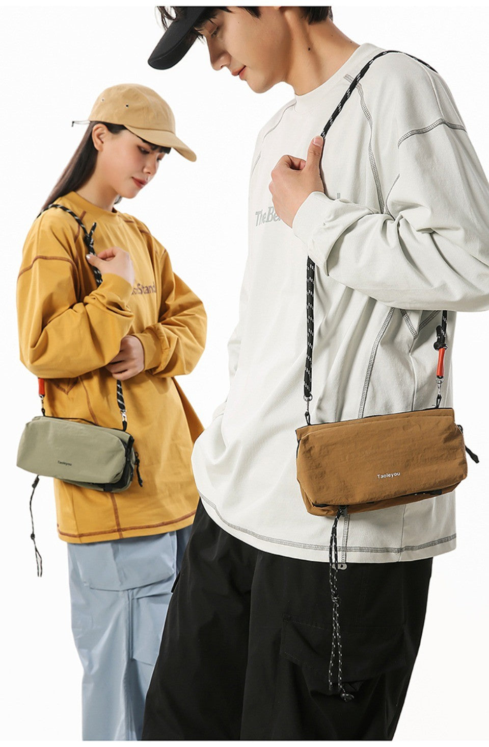 Unisex Camp Messenger Bag Large Capacity Shoulder Bag for Men Women Durable Nylon Hiking Travel Backpack