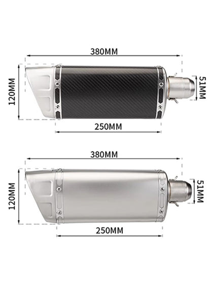 Universal M11 Carbon Muffler 51mm Motorcycle Exhaust with DB Killer For MT09 Street Triumph 765 ZX4R CBR500R GSXR600 XSR700 Z900