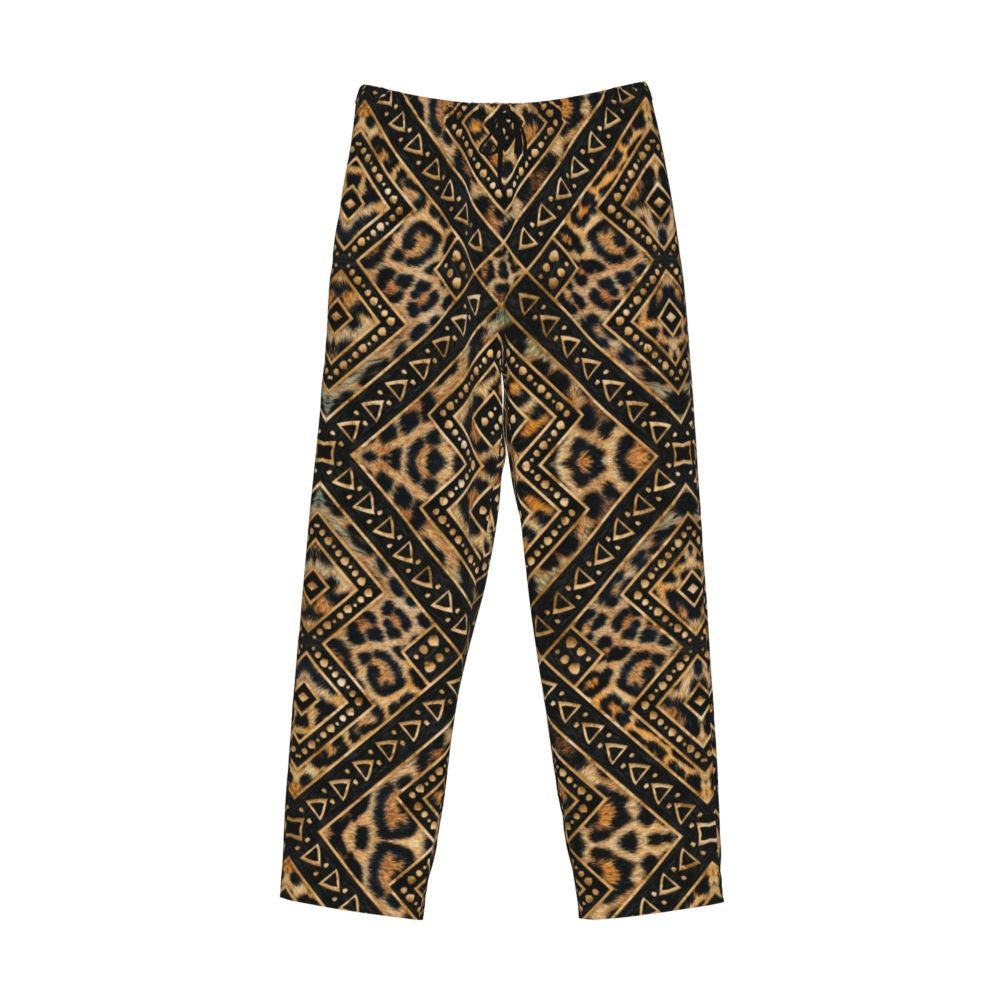 Custom Leopard Print Pajama Pants Men's Animal Skin Sleepwear Lounge Sleep Bottoms Stretch with Pockets