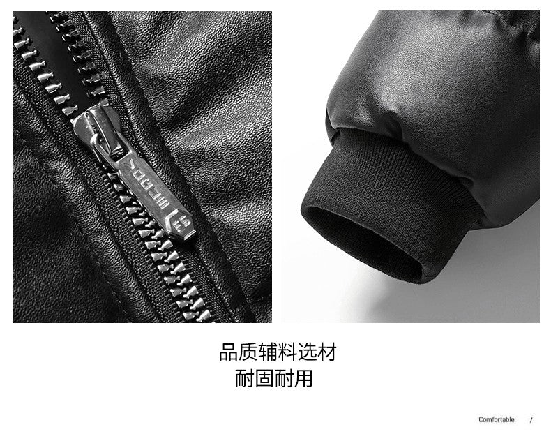 2024 Autumn/Winter New Men's Cowboy Coat Men's Youth Collar Jacket Men Single row Concealed Buckle Casual top big size