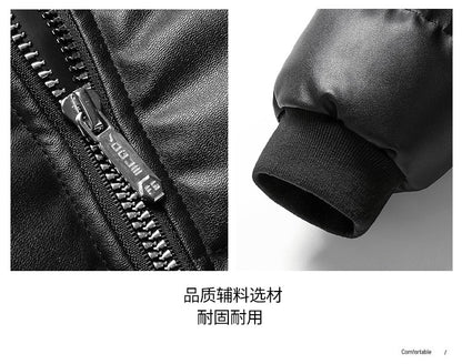 2024 Autumn/Winter New Men's Cowboy Coat Men's Youth Collar Jacket Men Single row Concealed Buckle Casual top big size