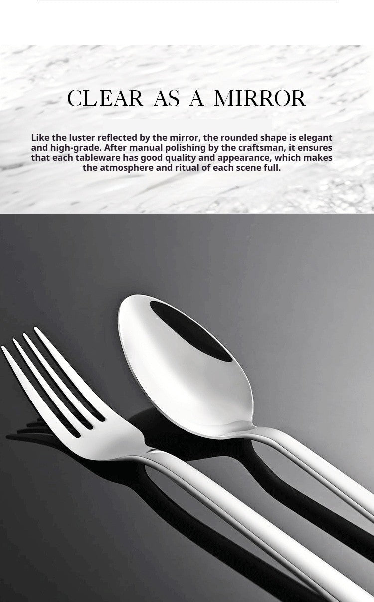 5PCS premium quality 420 and 18-10 Stainless steel Dinnerware Set cutlery set steak knife and fork dessert fork and spoon