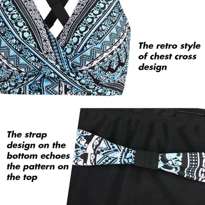 Swimwear For Girls Women High Waisted Bikini Sexy Push Up Two Piece Swimsuits Vintage Swimsuit Two Piece Retro Ruched ??????