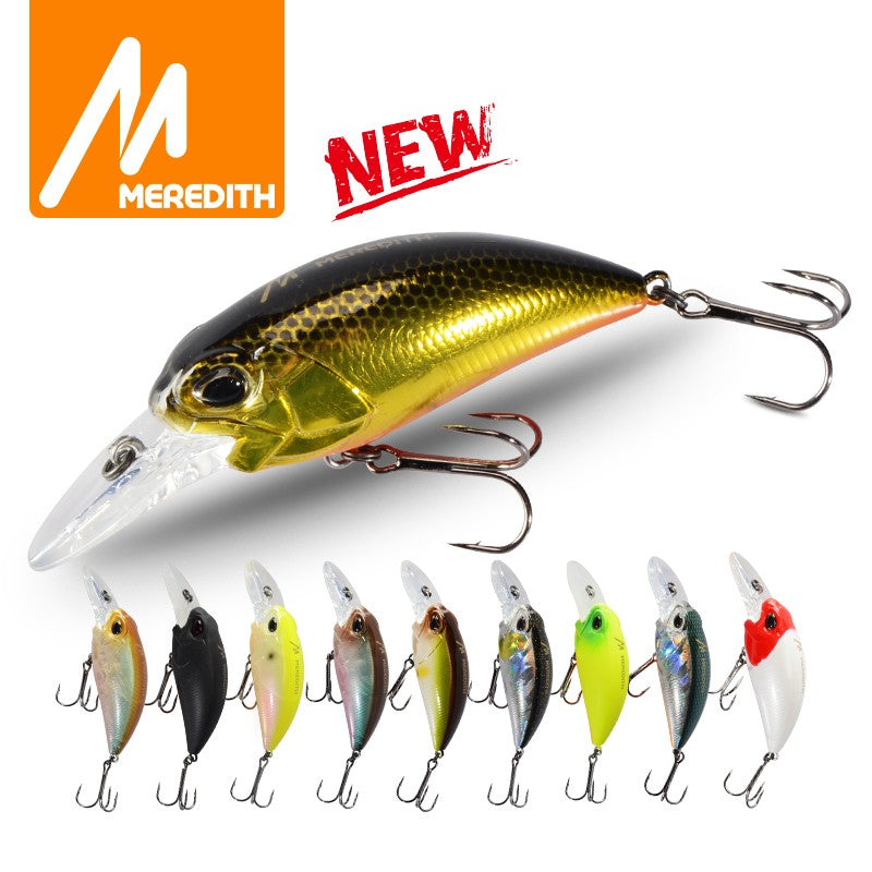 MEREDITH JERK CRANK M65 8A 14g Hot Model Isca de Pesca Artificial Rígida 11 Cores Wobbler Minnow Profissional de Qualidade Profundidade 2.0-2.5m