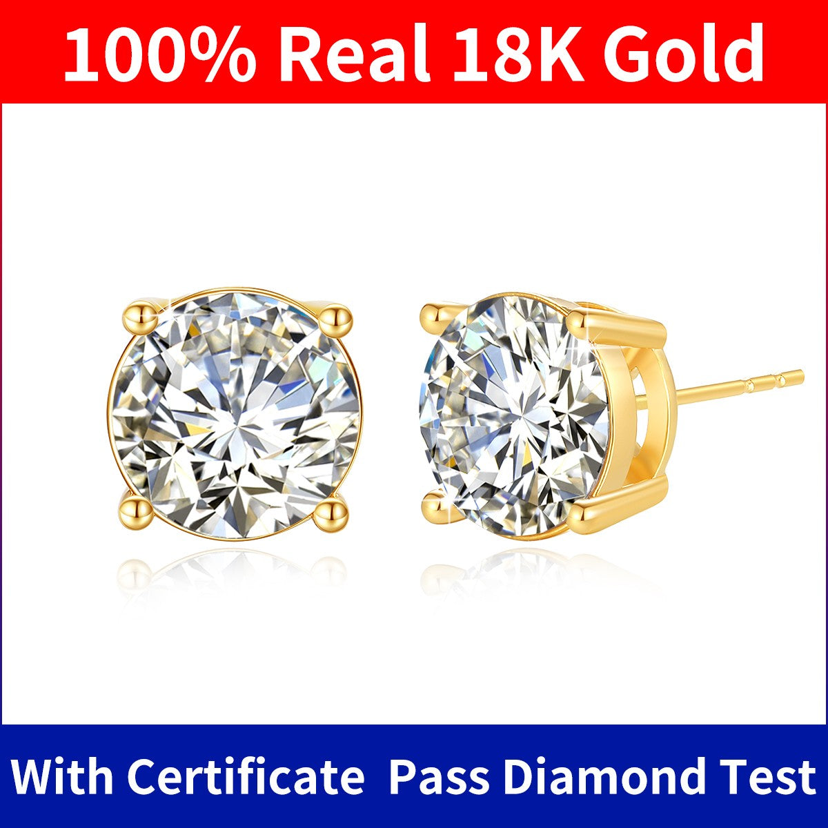 Szjinao 2025 Brincos em Alta Tendência Moissanite Ouro 18k Real Original Com Certificado Joias de Luxo Para Casamento Feminino Atacado Quente