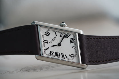 FARASUTE New Unique Square Stainless Steel Quartz Watch Men Casual Sapphire Glass Swiss Movement Waterproof Wristwatches Male