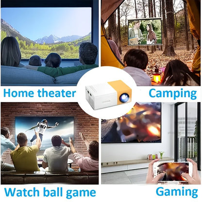 Poderoso Mini Projetor Nativo HD Portátil Suporta Conexão HDMI USB