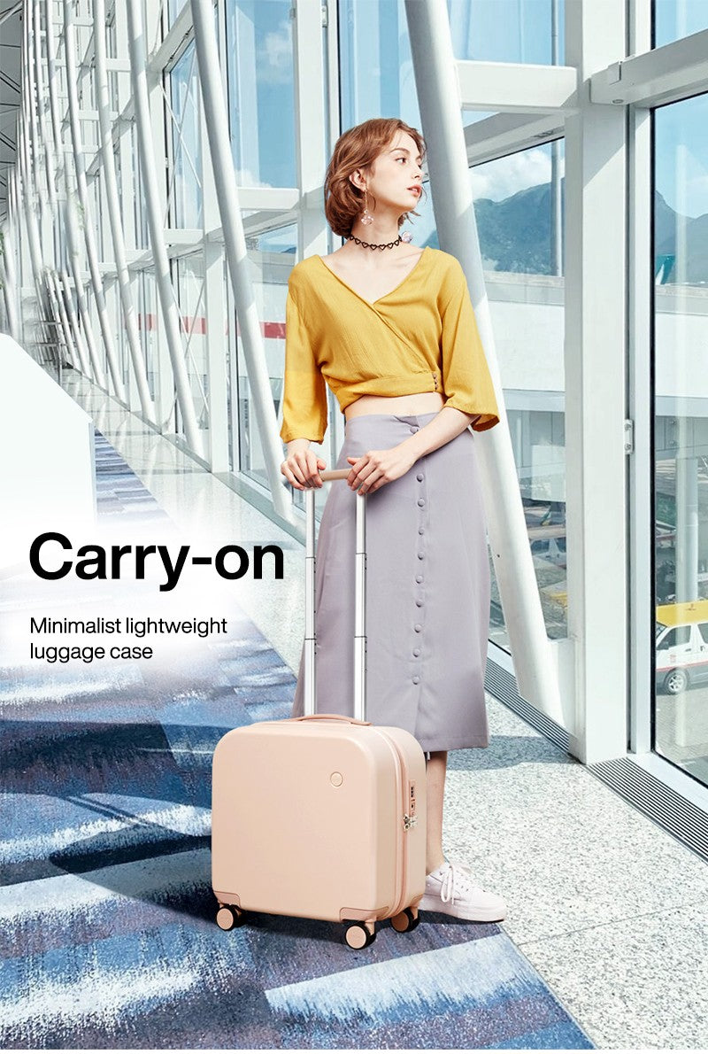 Mixi Carry On Suitcase 16 Inch Men Boarding Cabin Women Luggage Rolling Spinner Wheels Travel Bag 34L 100% PC Lightweight