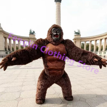 Cartoon Doll Costume 2.6-meter Inflatable Gorilla Mascot Costume Cartoon Doll King Kong Plush Party Advertisement and Role Playi