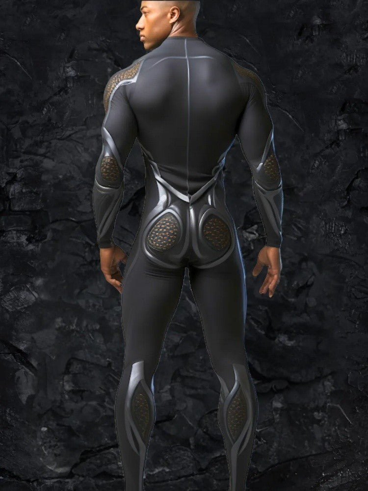Halloween Smart Artificial Costume Men's Technology Tights Carnival Party Tights Stage Performance Jumpsuit Stretch Bodysuit