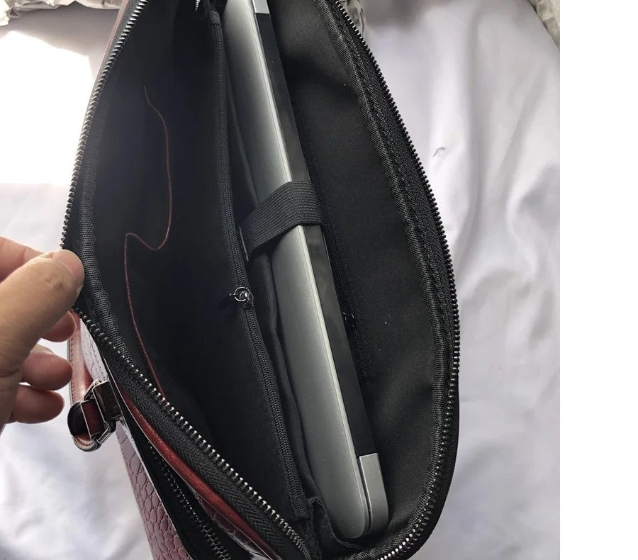 Motaora 2025 Women's Bag Leather Briefcase For 14-inch Laptops Women Professional Business Shoulder Bag Fashion Solid Handbags