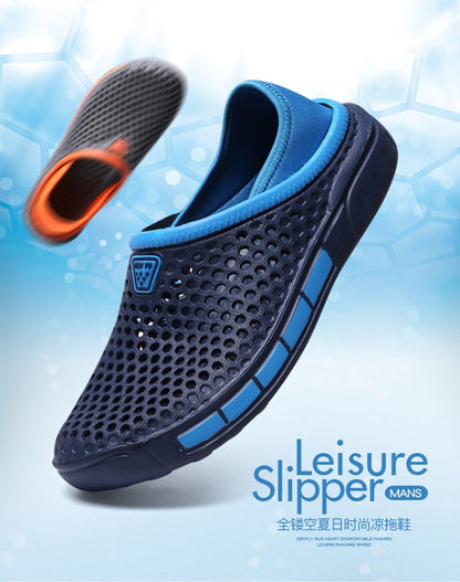 Men's and Women's Summer Sandals Clogs Casual Round Toe Slip on Outdoor Geometric Pattern Anti-slip Beach Hole Shoes Plus 46 47