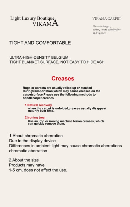 VIKAMA 1PC Silk Wool Rugs Children's Room Living Room Bedroom Tie-Dye Non-Slip Washable Machine Washable Carpet Mats