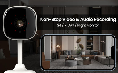 1080P Hd Wifi Ip Camera Indoor Night Vision Ai Detection Surveillance Cube Cameras for Pet Baby Monitor with Alexa & Google Home