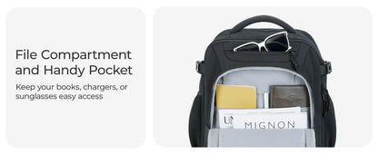 BAGSMART 17" Wheeled Laptop Backpack 40L Carry-On Water-Resistant Rolling Trolley Bag for Travel Work College Men Women