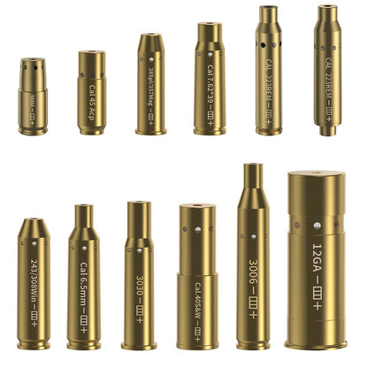 223REM Optics Cartucho Ponto Vermelho Laser Boresight Latão Calibrador Para Pistola Rifle Escopo Acessórios de Caça 6 Bater