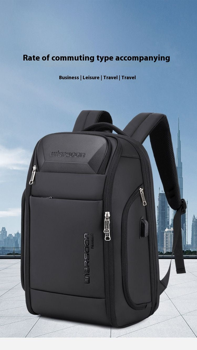 Mochila de negócios masculina 35 L Mochila à prova d'água Grande capacidade Viagem de negócios Multifuncional Senha Antirroubo Bolsa para laptop