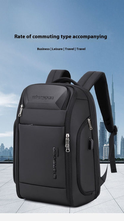 Mochila de negócios masculina 35 L Mochila à prova d'água Grande capacidade Viagem de negócios Multifuncional Senha Antirroubo Bolsa para laptop