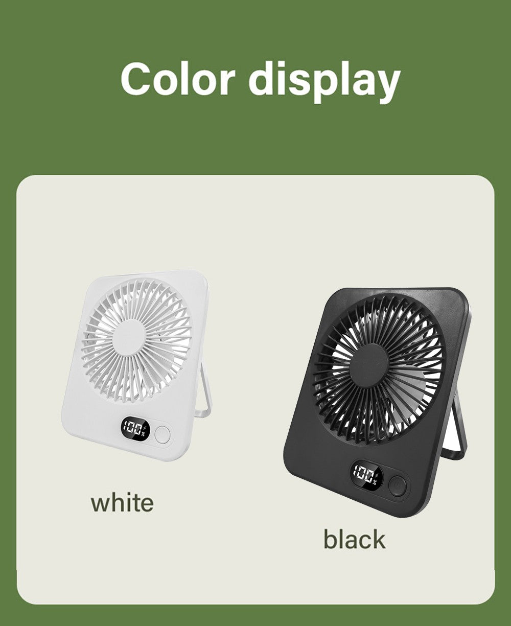 Desk Fan Portable Mini Fan Foldable Table Fan With 5 Gear USB Rechargerable Wall Fan Student Desktop Hang Fan For Office Home