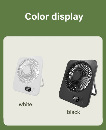 Desk Fan Portable Mini Fan Foldable Table Fan With 5 Gear USB Rechargerable Wall Fan Student Desktop Hang Fan For Office Home