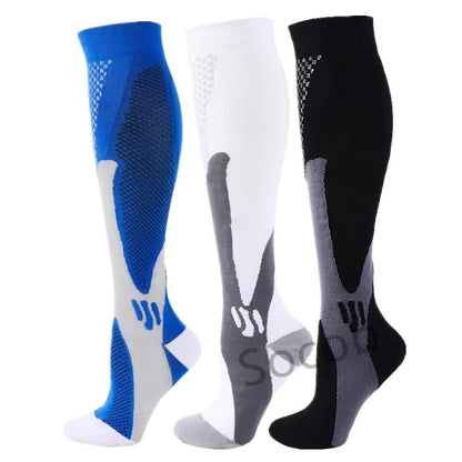 3/6/7 Double Compression Socks Varicose Socks Men Women With Diabetes Pregnancy Elastic Socks Gym Outdoor Sports Rugby Running