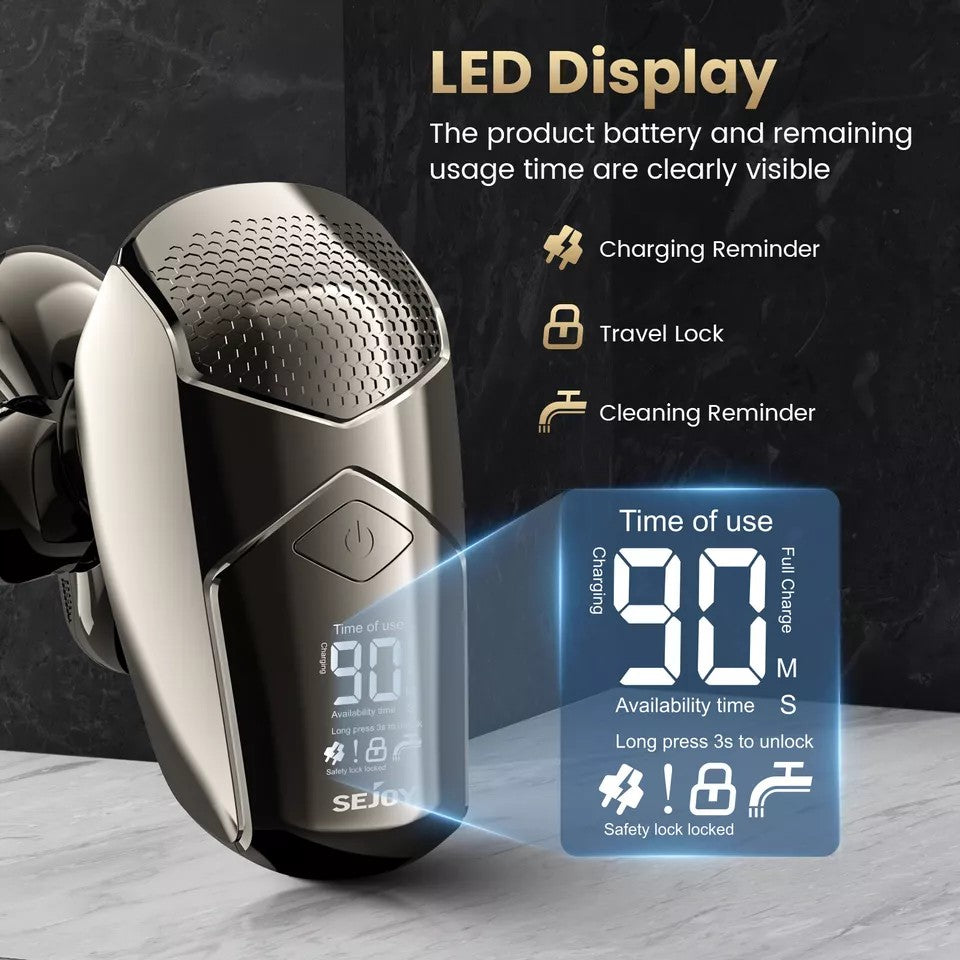 SEJOY Electric Shaver Hair Clipper 5IN1 Beard Trimmer Bald Head Shaver Wet & Dry Men's Electric Hair Trimmer