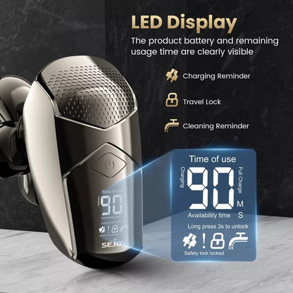 SEJOY Electric Shaver Hair Clipper 5IN1 Beard Trimmer Bald Head Shaver Wet & Dry Men's Electric Hair Trimmer