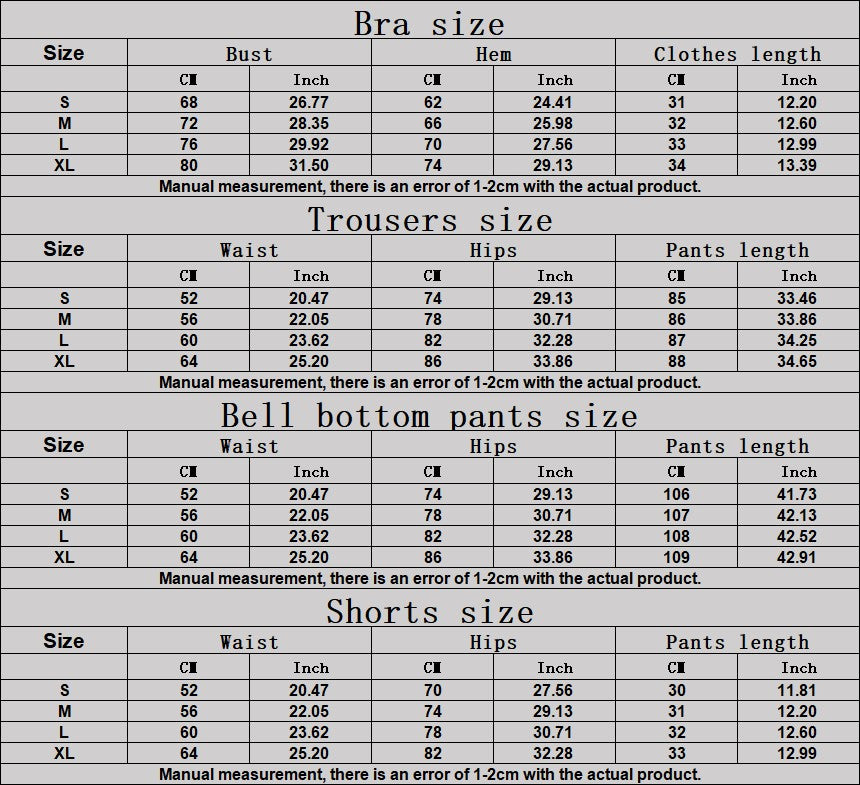 Women's Clothes 2 Pieces Workout Tracksuit Yoga Set Sportswear Gym Clothing High Waist Bell-bottoms Sexy Fitness Bta Sports Suit