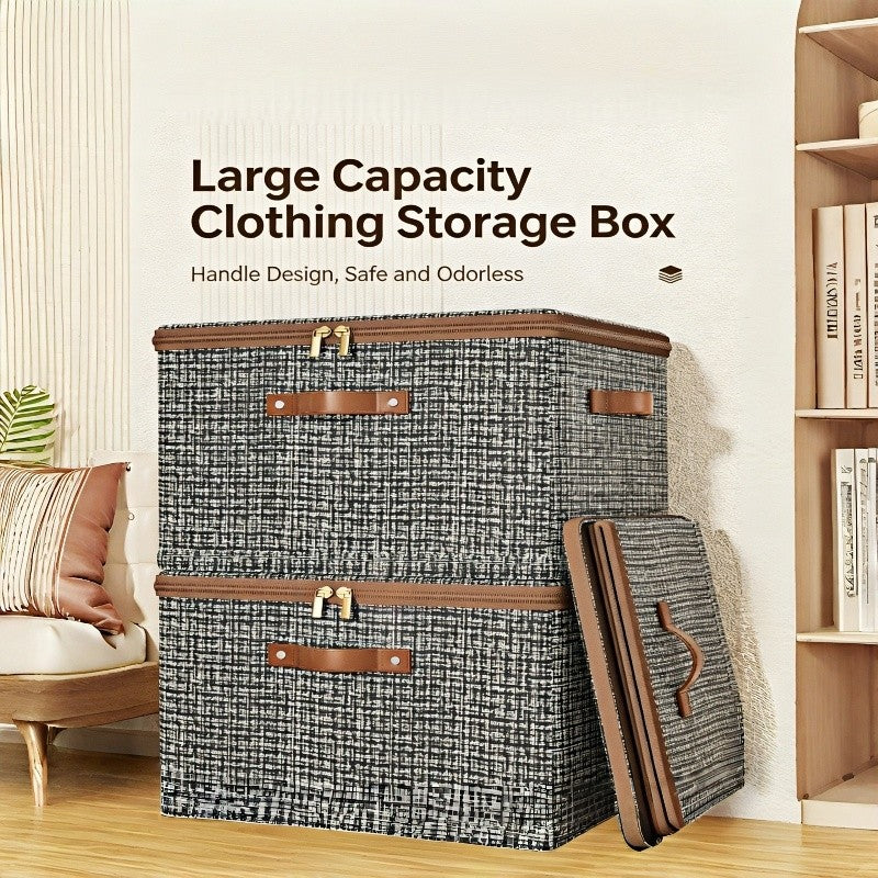 Large Capacity Storage Box with Lid Foldable Thicken Clothes Storage Box  Underwear Storage Box Blanket Storage Closet Organizer