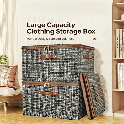 Large Capacity Storage Box with Lid Foldable Thicken Clothes Storage Box  Underwear Storage Box Blanket Storage Closet Organizer