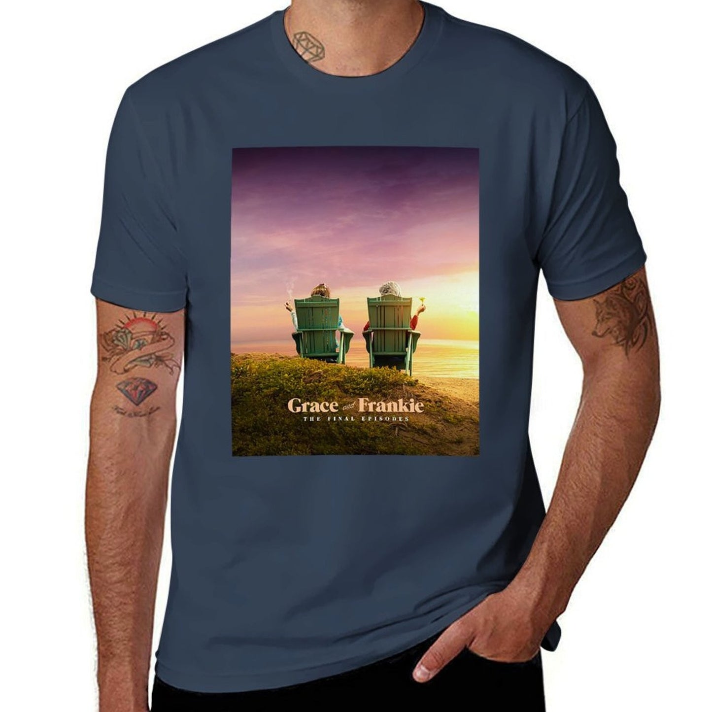 Grace and Frankie The Final Episodes [Promo] T-Shirt black cotton t-shirt plain for man package cotton t shirt man T-Shirt