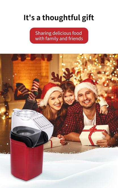 Electric Portable Popcorn Maker Fully Automatic Home Popcorn Popper Hot Air Popcorn Machine Healthy No Oil Mini Popcorn Maker