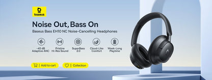Baseus Bowie D05 Wireless Headphone 3D Spatial Audio Earphone Bluetooth 5.3 Headset 40mm Driver Foldable Over Ear Headphone 70H