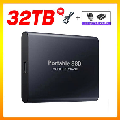 Unidade de Estado Sólido Externa de Alta Velocidade 1TB Disco Rígido Externo Portátil SSD 2TB Disco Rígido Externo SSD Para Laptop Mac