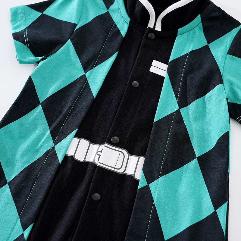 Cartoon Cosplay Outfit Baby Boy Girl Outfit Infant Clothes Toddler Costume Romper Jumpsuit 0-18 Months Newborn Short Sleeve baby