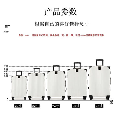 Luggage Suitcase Aluminum Frame 20 Trolley Case Universal Wheels 24 Female Male Students 26 Durable Password 28inch Leather Case