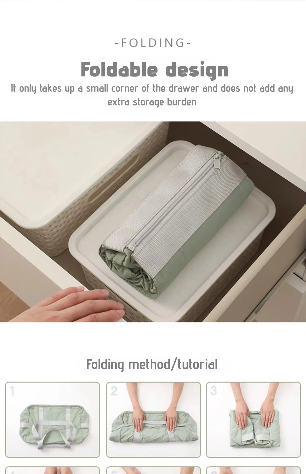 Waterproof Foldable Travel Duffle Bag Large Capacity Carry On Tote Luggage Storage Bag with Multiple Pockets