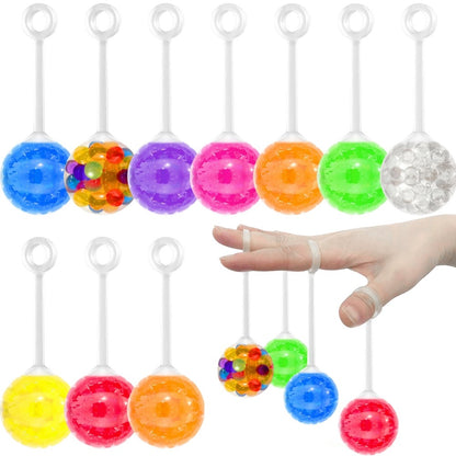 6-18Pcs Finger Water Bead Jumping Balls? Birthday Party Carnival Easter School Prizes Treasure Box Pinata Fillers Fun Gift Pack