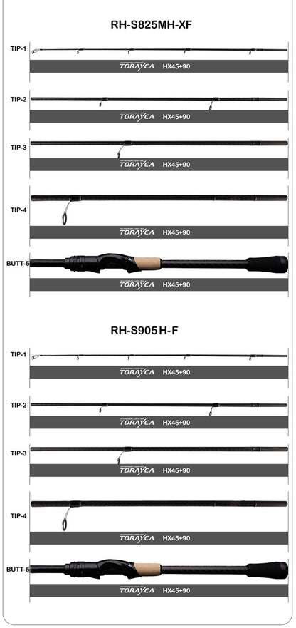 PURELURE SHARPEN Travel Soft Lure Long Spinning and Casting XF/MF Action Rods FUJI Components Bass Pike Rod Fishing Rod Reel