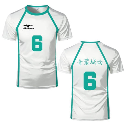 Popular Anime Haikyuu Tetsuro Oikawa Cosplay Costume Aoba Josai High School Volleyball Uniform For Men And Women Crew Neck Top