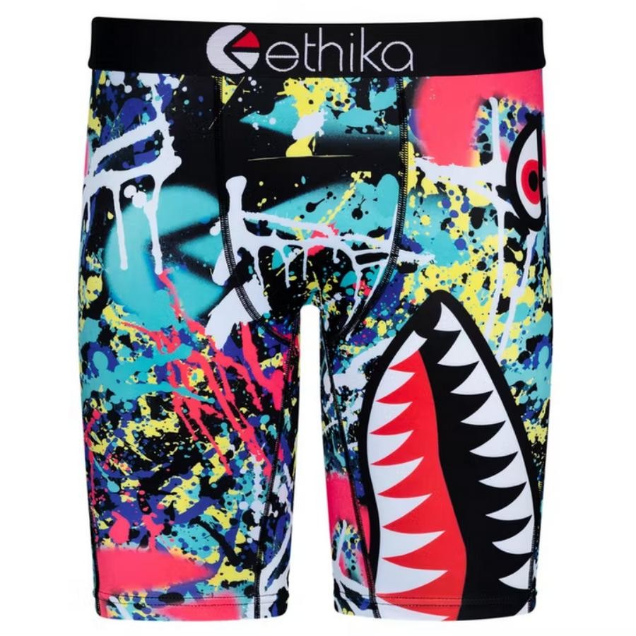 ETHIKA Men's Underwear Sexy Print Boxer Cueca Man Lingerie Men Panties Boxershorts Boxerbriefs Boxers Briefs Shorts Plus Size