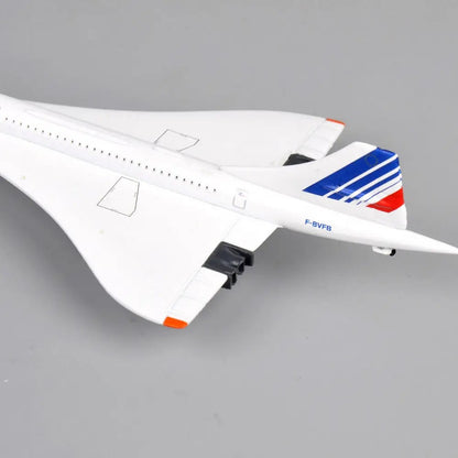 Aviões na Escala 1:400 França 1976-2003 Miniaturas de Aeronaves de Metal Fundido Brancas de Presente Brinquedos de Avião