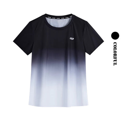 DRUR Women Running Set Quick Dry Loose Workout Outfit 2 Piece Tracksuit Summer Lightweight Gym Top Shorts Suit Badminton Apparel