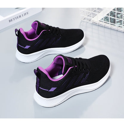 Litfun Women's Casual Sports Shoes Fashion Female Soft Bottom Sneakers Breathable Mesh Running Shoes Leisure Light Flats Shoes