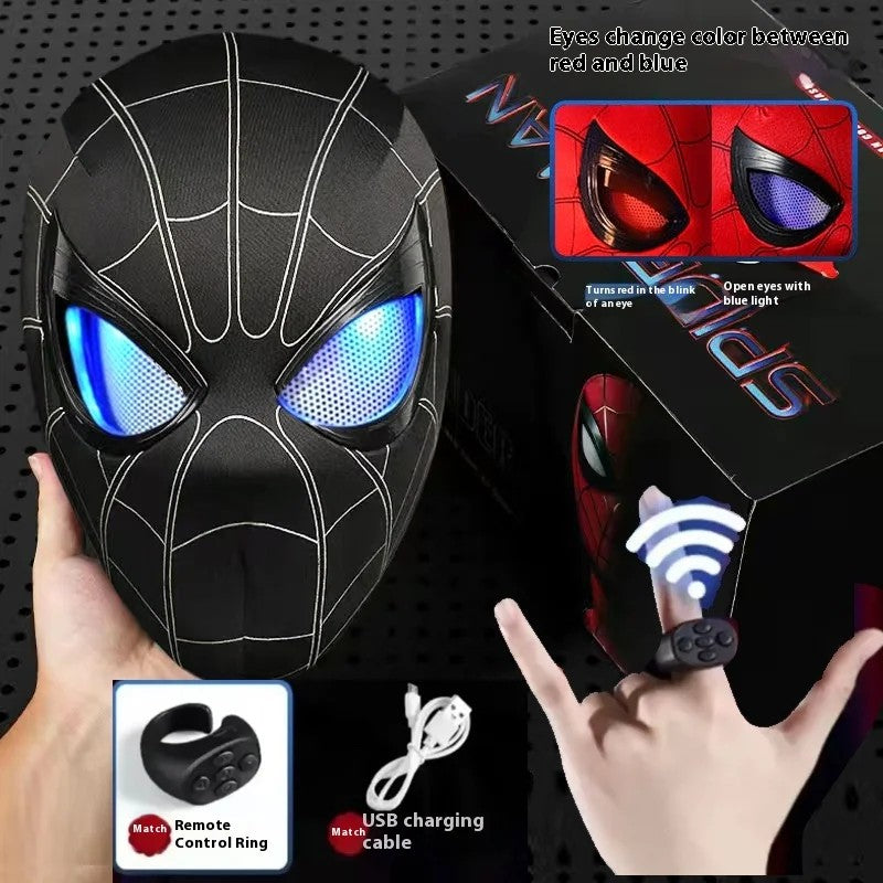 Promoção Máscara Capacete Homem-Aranha Espetacular da Marvel Colecionável Cosplay com Olhos Luminosos e Controle de Anel Elétrico