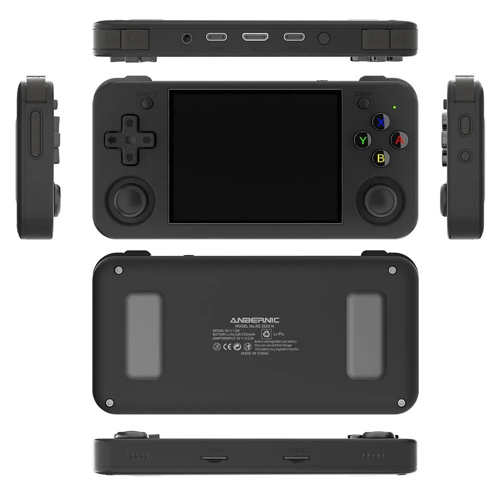 ANBERNIC RG35XX H Handheld Game Console Linux 3.5 Inch IPS Screen H700 Retro Video Games Player 3300mAh 64G 5528 Classic Games