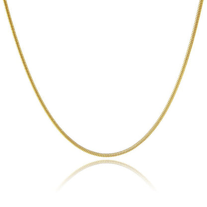 Luxury AU999 24K Gold Snake Bone Chain! Women's Smooth Snake Bone Pattern, High-End Flattering, Fit for Any Neck