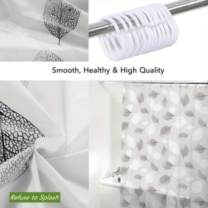 Clear Shower Curtain PEVA Transparent Bathroom Liner Waterproof 180x200CM Bath Curtains Bathroom Mould Proof Curtains with Hooks