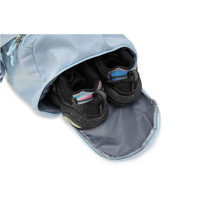 Large capacity travel bag, sports fitness backpack, with independent shoe cabinet, zipper closure, suitable for short-term and l